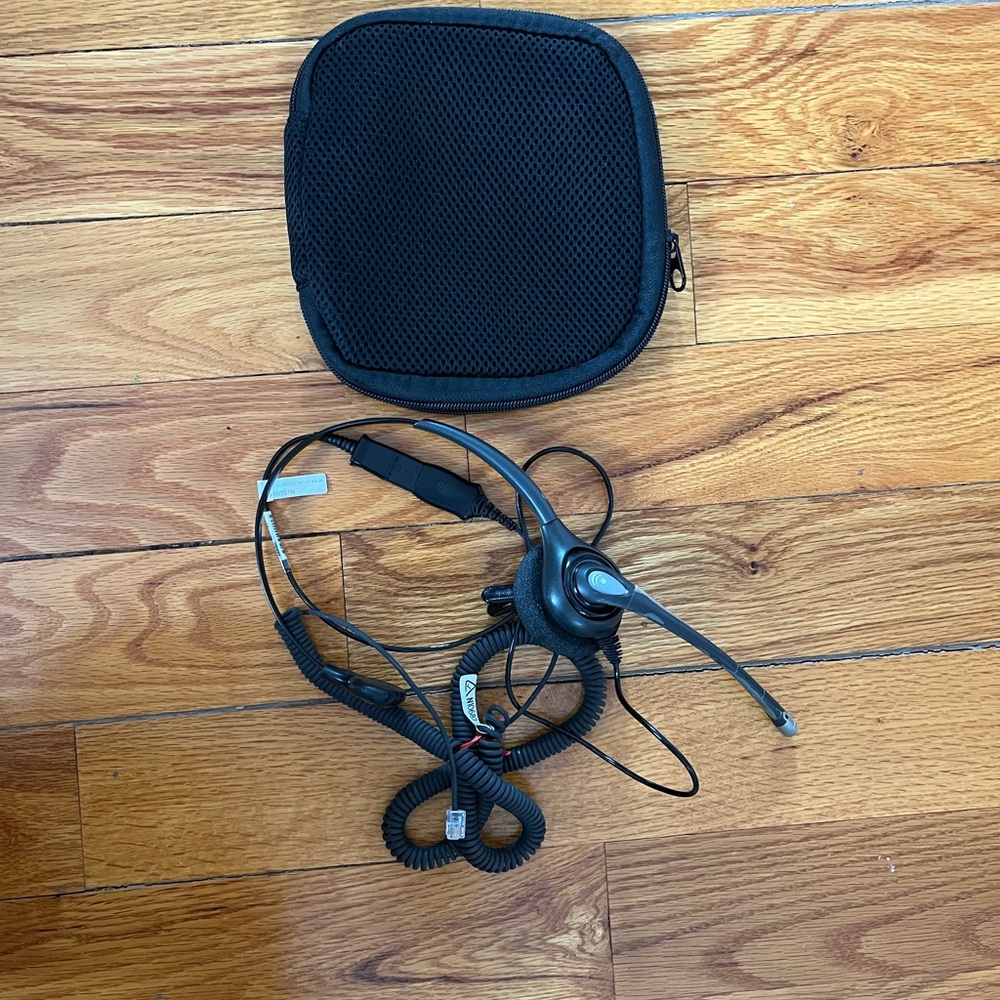 New - Premium Black Wired Over-Ear Headphones with Case
